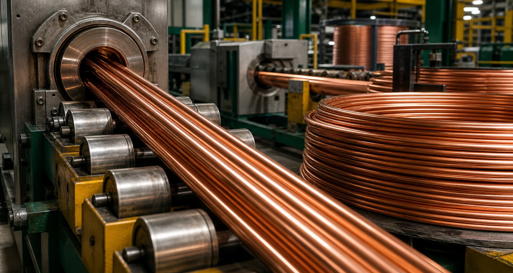 Copper rod rolling and copper coils
