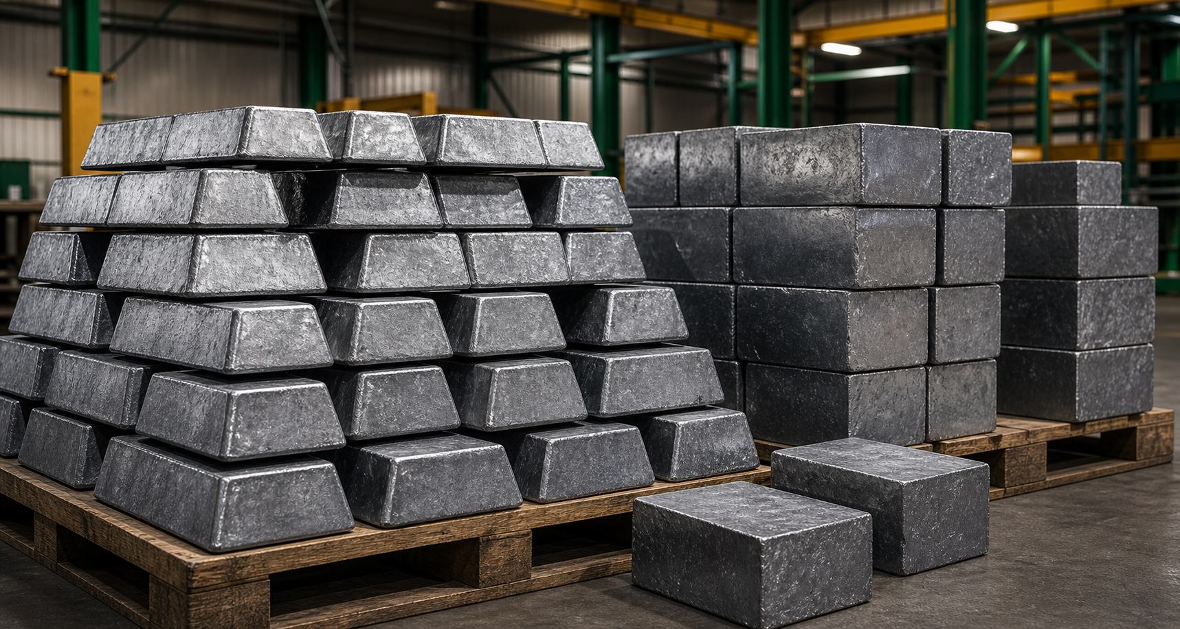 Lead ingots and casting blocks